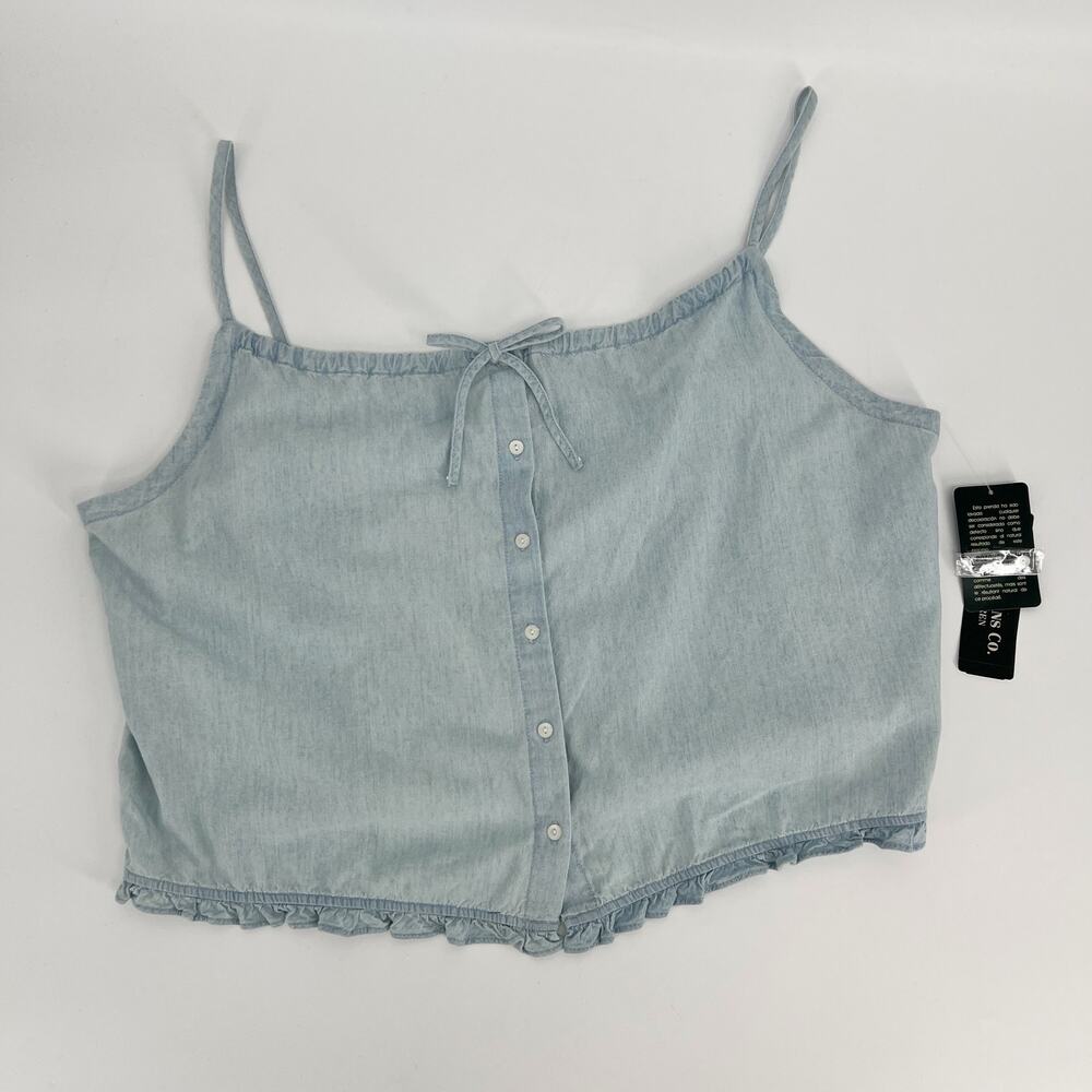 Vtg Lauren Jeans Co Ralph Lauren Tank Top Back Porch Cami Plus 20W Cropped NEW